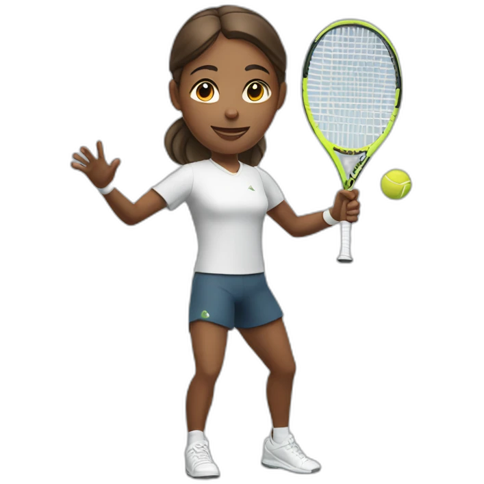 tennis player serving emoji