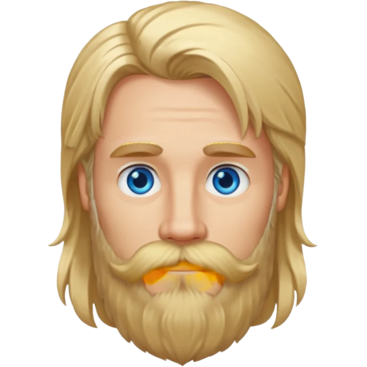 long haired bearded blonde man emoji