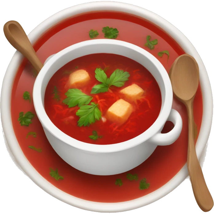 Tasty red Borsch soup emoji