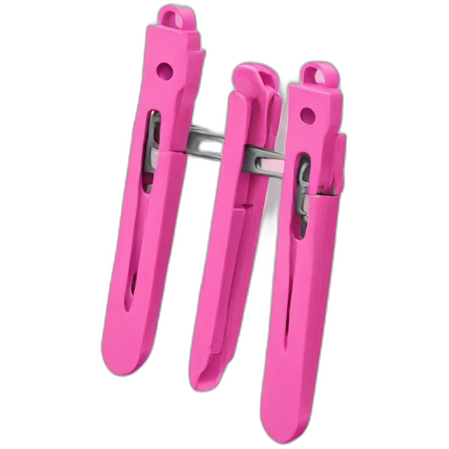 Two pink clothes pins  emoji