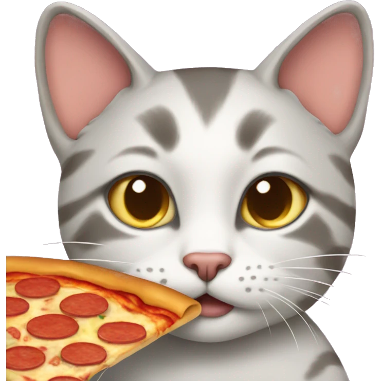 Cat with pizza emoji