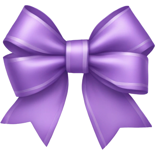 Lilac ribbon bow emoji