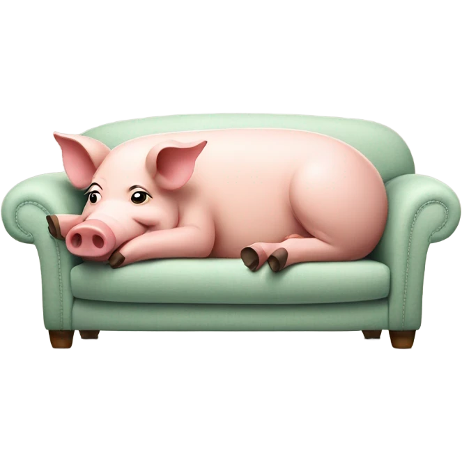Couch pig emoji