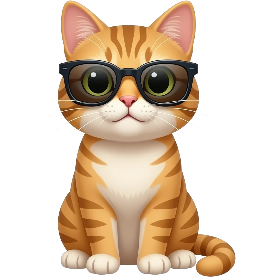 Cat wearing sunglasses emoji
