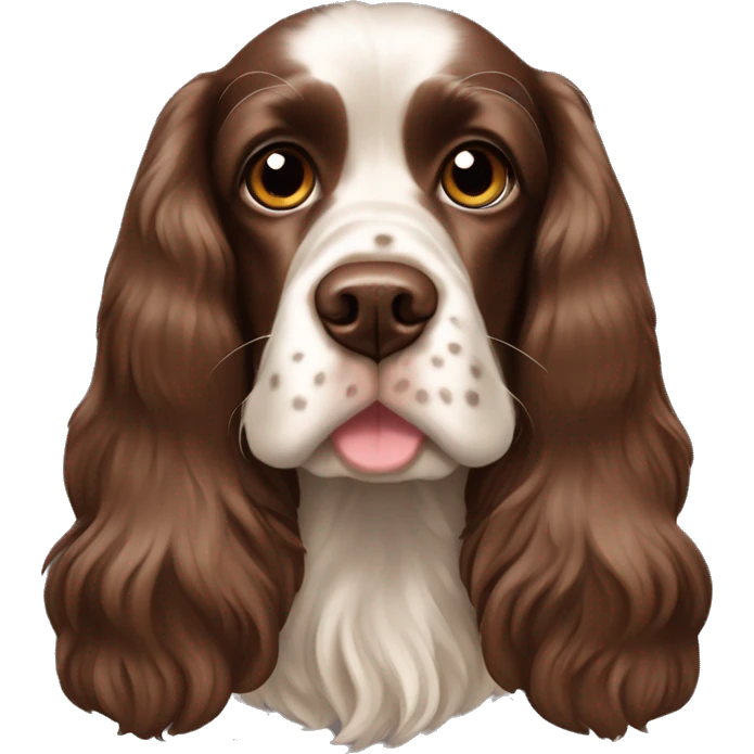 Chocolate sable english cocker spaniel emoji