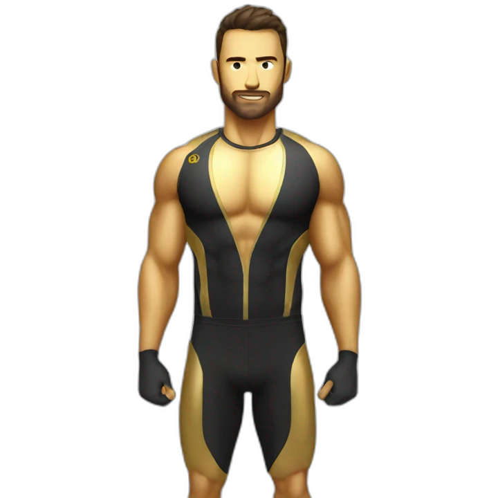 gold gym suit emoji