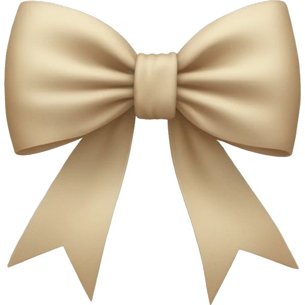 Beige bow emoji