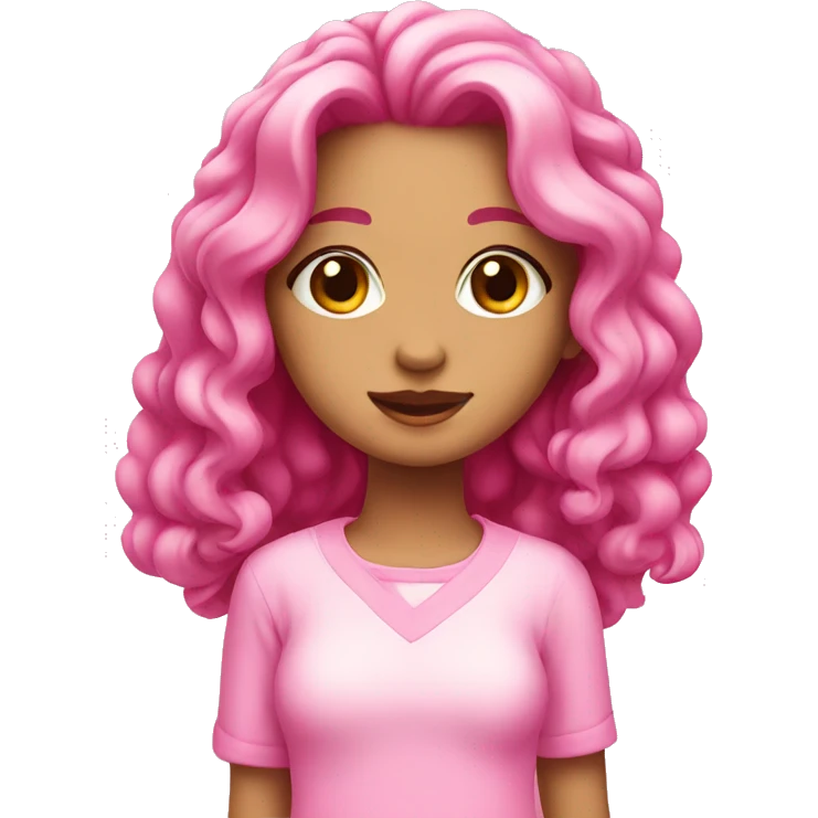 Pink cute girly emoji