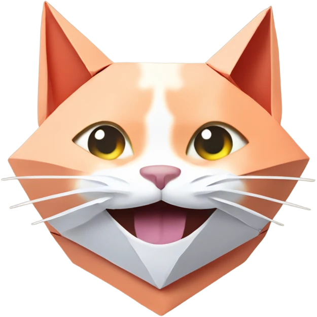 cat smiling origami saumon emoji