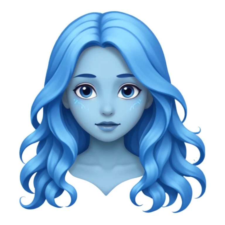 دختر جادویی با رنگ آبی emoji