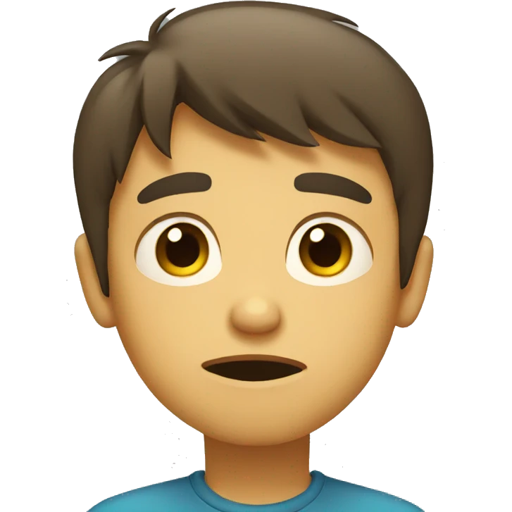 Boy sad face emoji