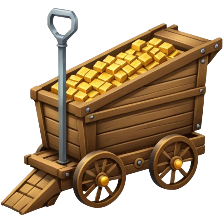 goldmine with minecart emoji