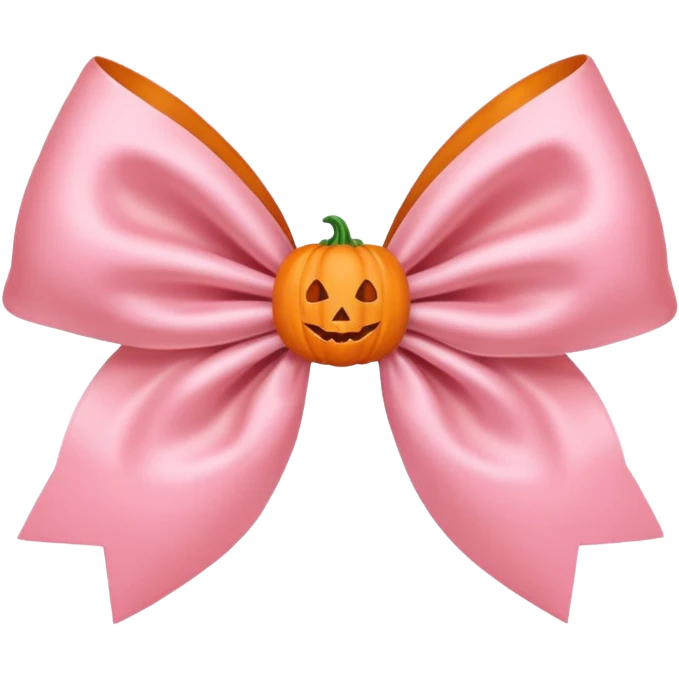 pastel pink orange bow with pumpkin pastel pink orange bow with pumpkin printprint emoji