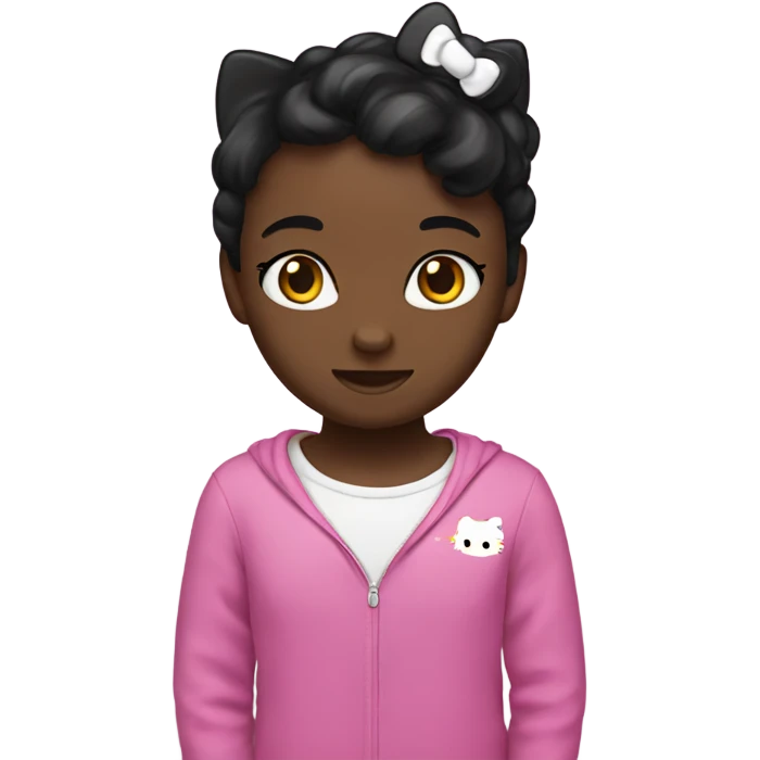 Black hello Kitty  emoji