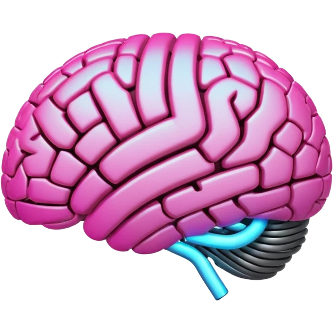 AI brain emoji style with digital patterns emoji