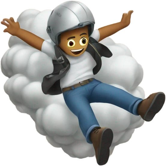 Guy falling out of plane  emoji