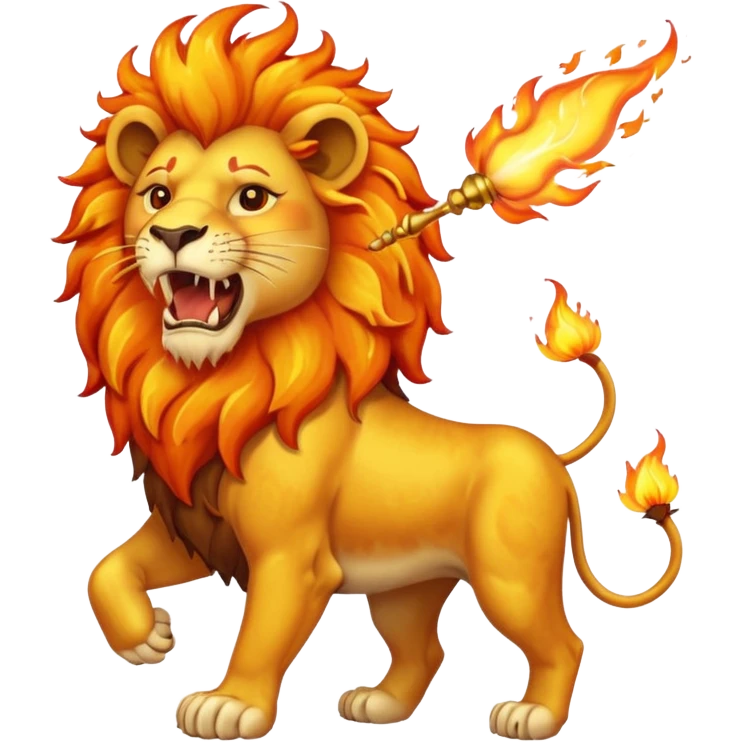 lion  vintage-circus-performer-spitting-fire emoji