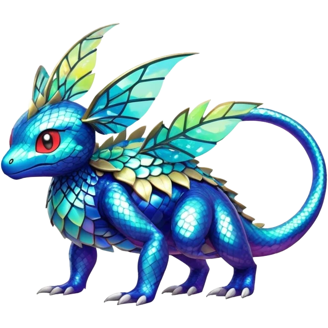 Shiny Exotic Pokémon-Fakémon-hybrid-creature (full body) emoji