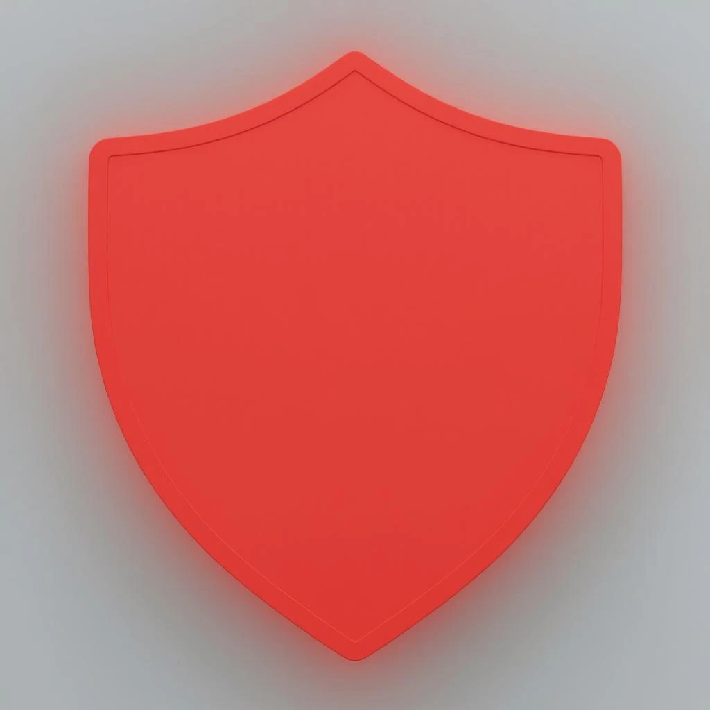 Edit the shield icon to be red with a clean, modern look, no background, in the Flux Kontext Max style. emoji