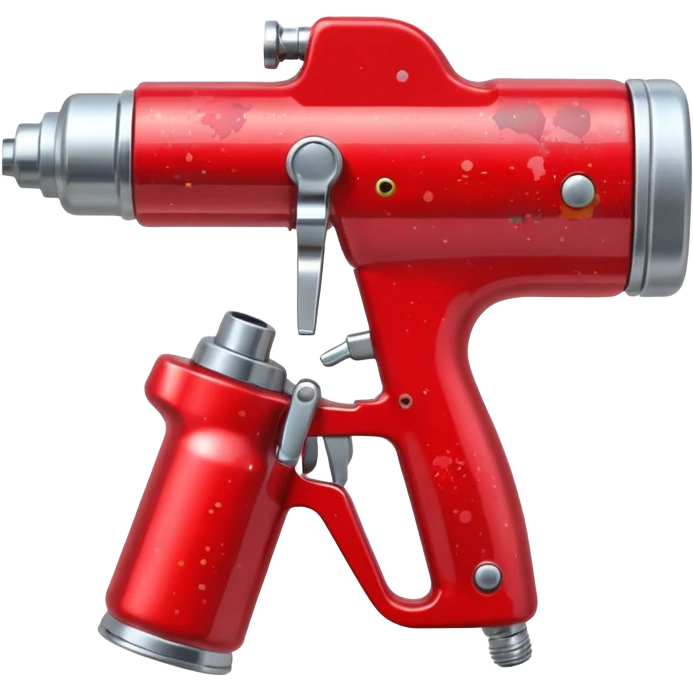 red paint Spray Gun emoji
