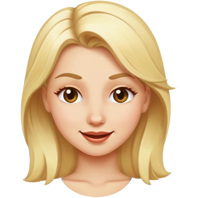 blonde girl winking emoji