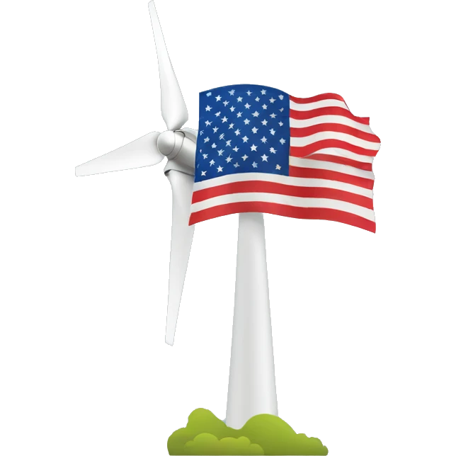 wind generator usa flag emoji