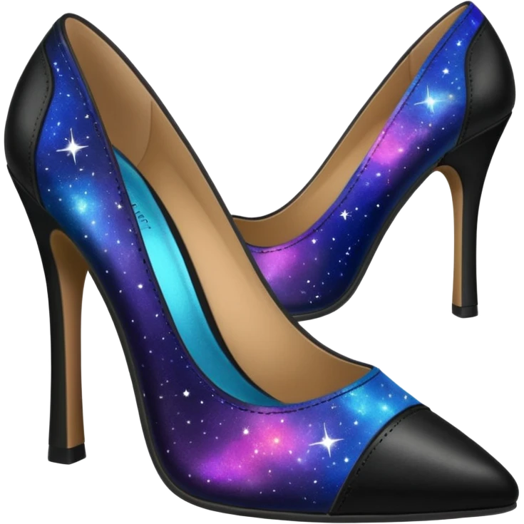 heels with the galaxy colors emoji