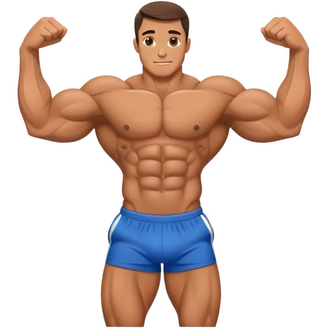 bodybuilder rotational-core exercise emoji