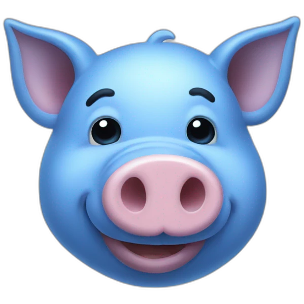 blue pig head emoji
