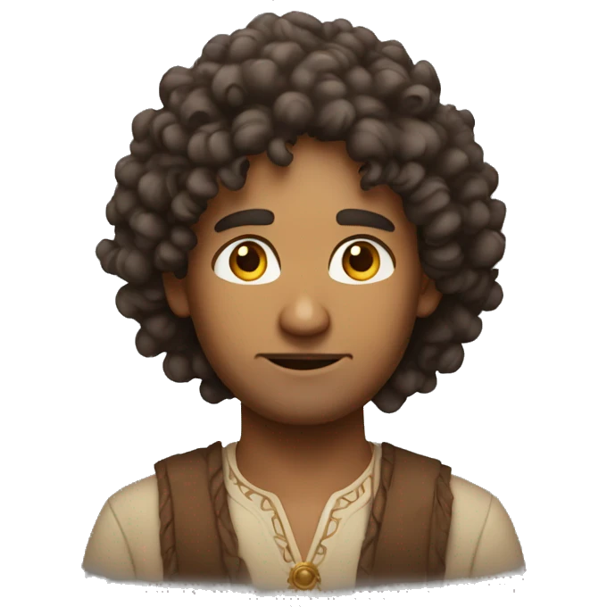 curly haired indian man emoji