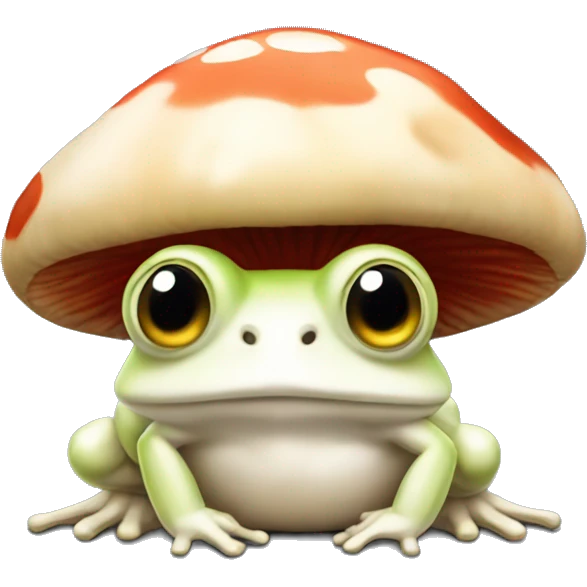 Female mushroom frog emoji