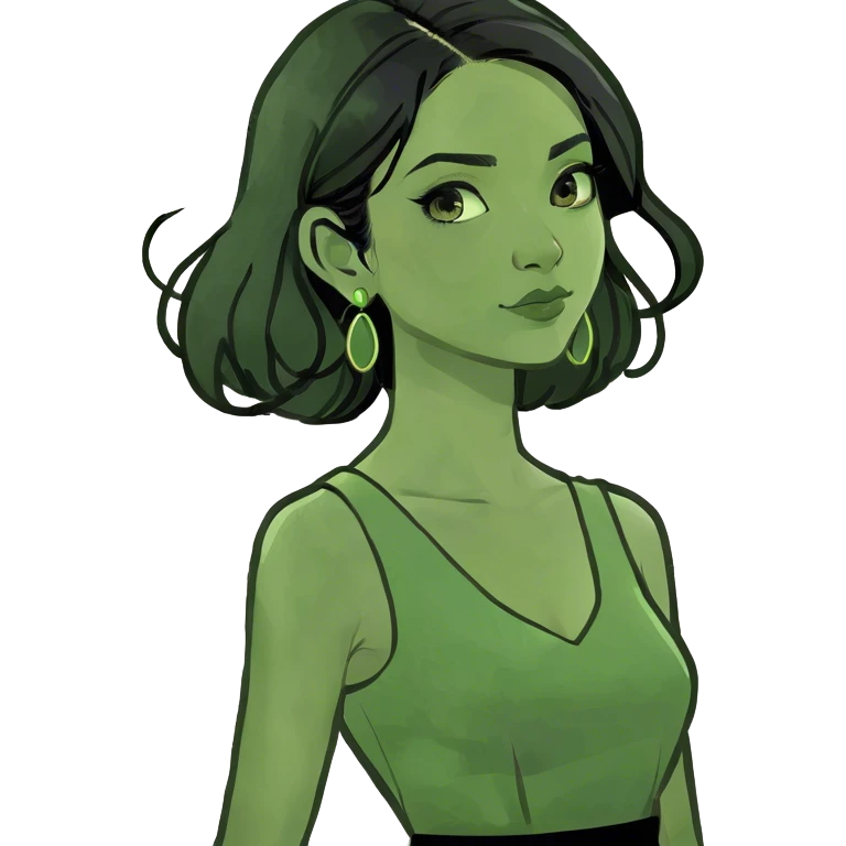 girl with black hair indoors emoji