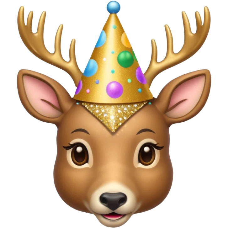 a new year's deer, Christmas mood emoji