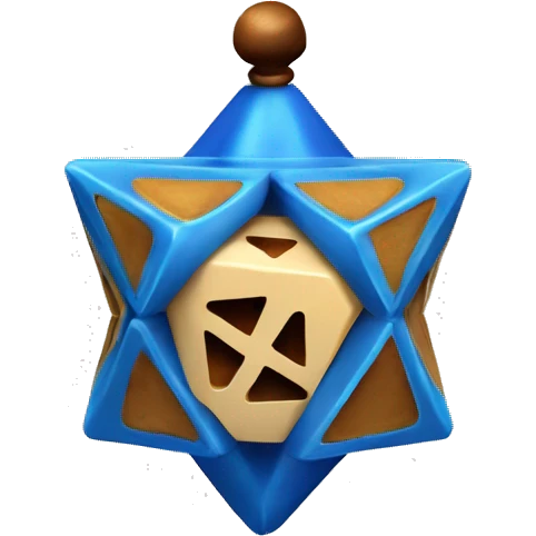 Jewish dreidel a four-sided spinning top, played during the Jewish holiday of Hanukkah emoji
