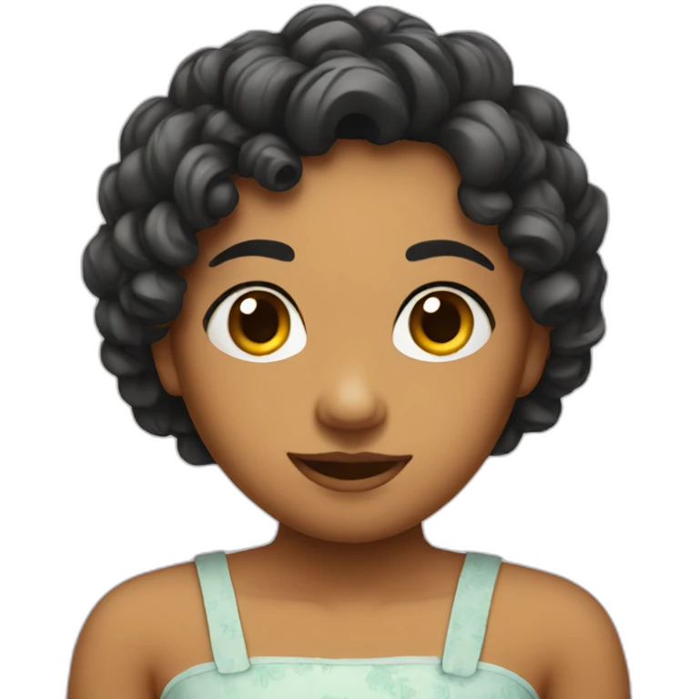 A cute dress with one eyebrow raised   emoji