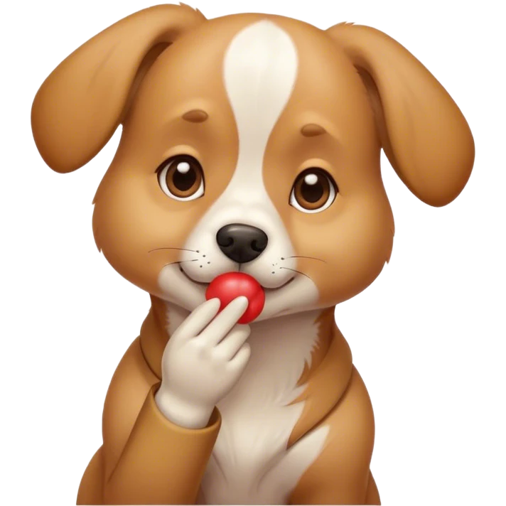 Dog blowing kisses emoji