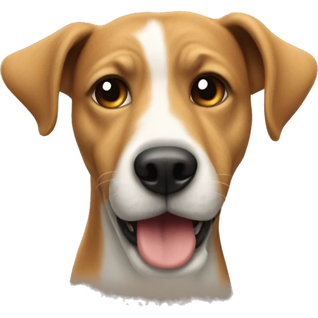 A dog that smells his ass emoji