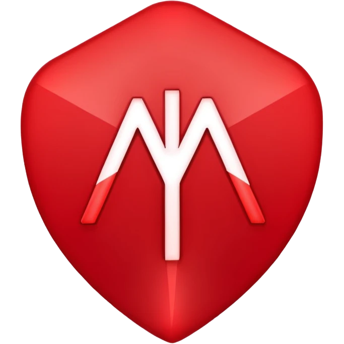 Minimalistic logo for MedSignal, sleek red pulse forming the letters 'AI' inside a smooth geometric shape, glowing red accents, clean white background, no black, conveying high-tech healthcare and AI technology emoji