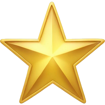 luminous gold star with cut-out center emoji