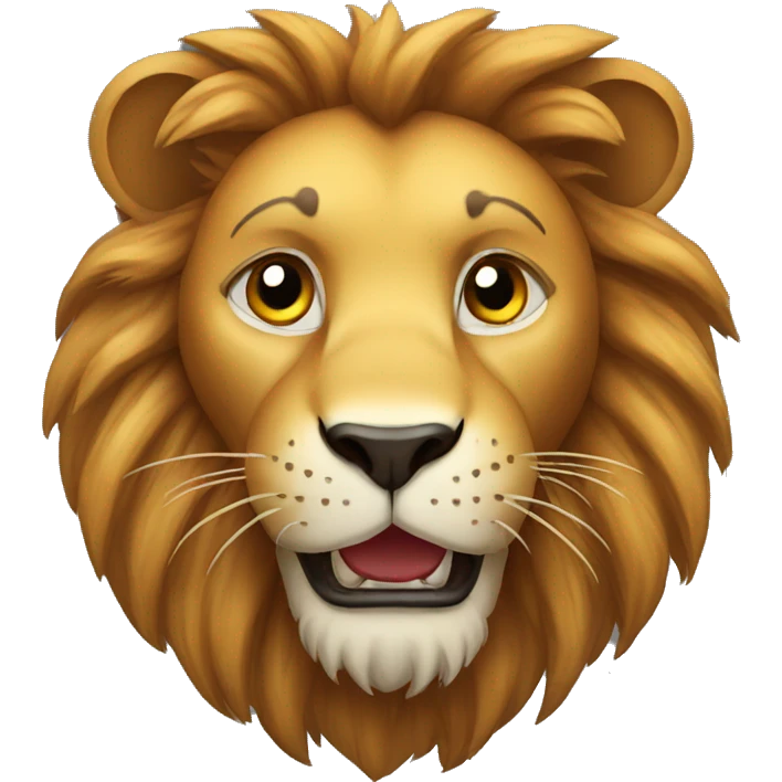 funny lion emoji