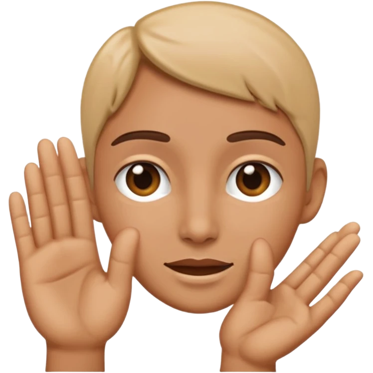 hand to ear emoji
