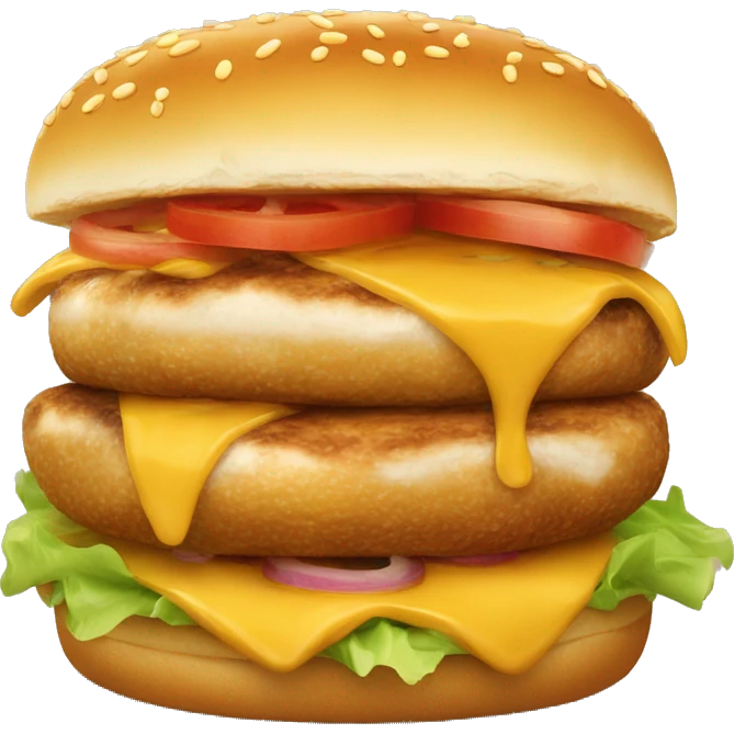 Cheeseburger au poulet 🍗 croustillant  emoji