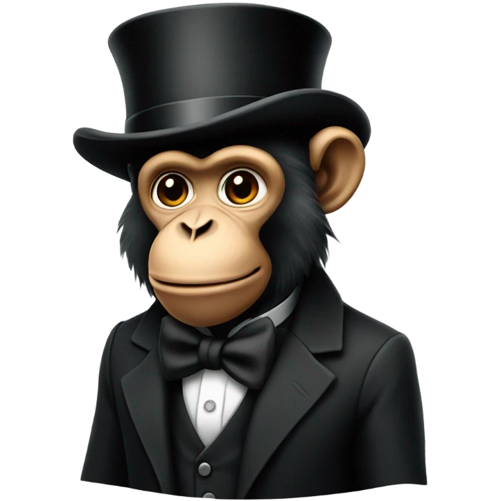 Monkey with a tophat emoji