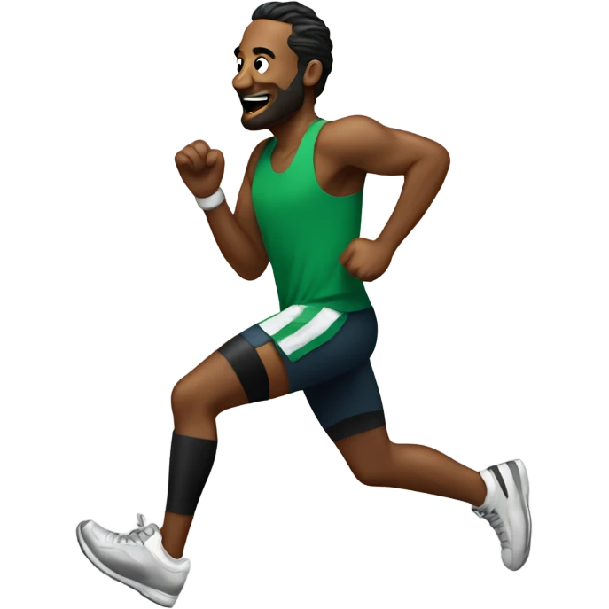 Chuck Walla running a marathon emoji