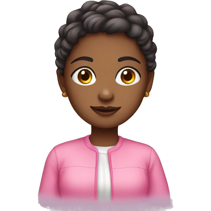 Cute girl wearing pink outfit emoji