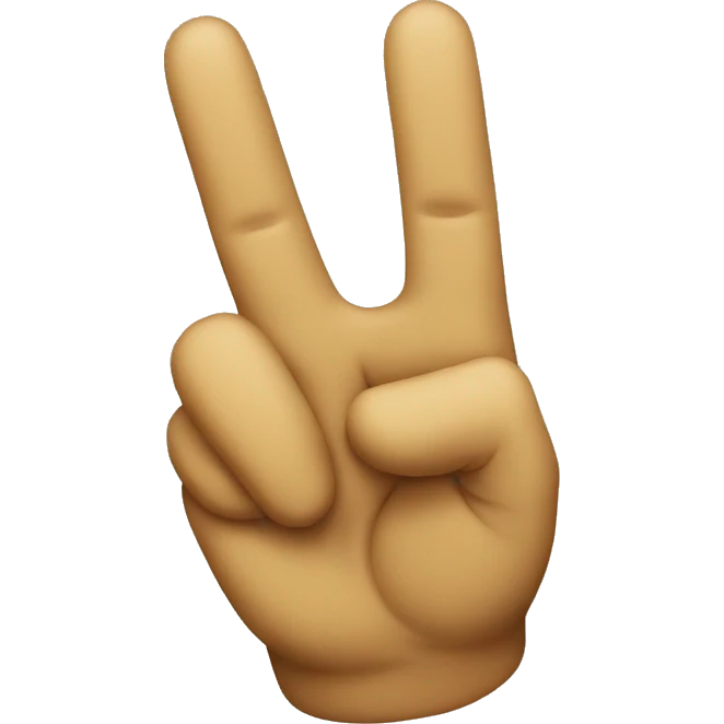peace sign emoji