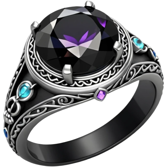 Cursed ring – Black jewel, eerie aura











 emoji