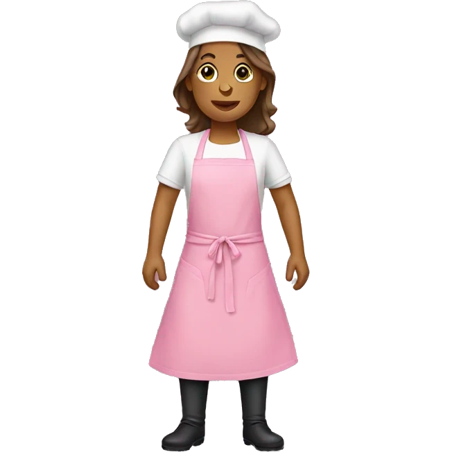 Pink apron emoji