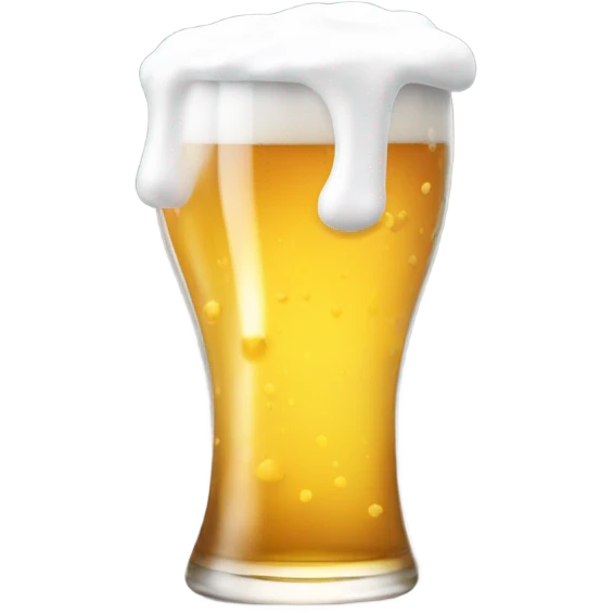 White vitamin going into a beer emoji
