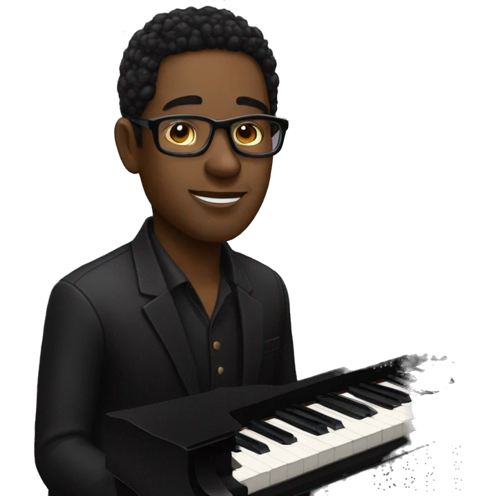 Pianiste noir emoji
